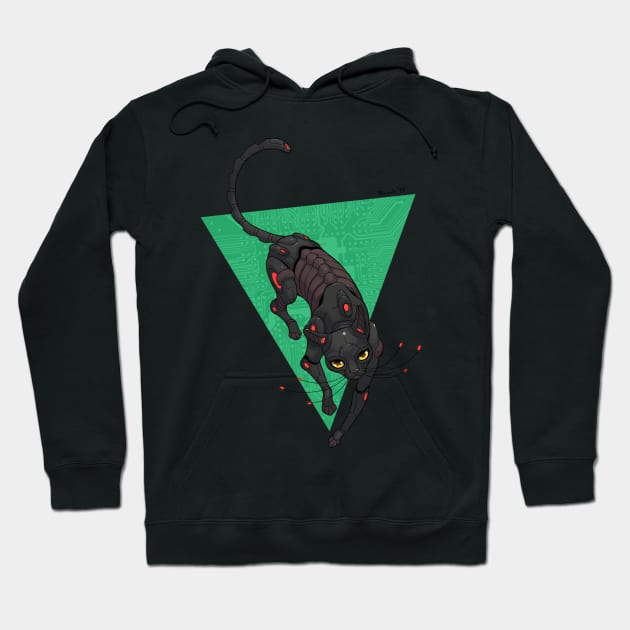 Cyborg Bombay Cat Hoodie by Novanim